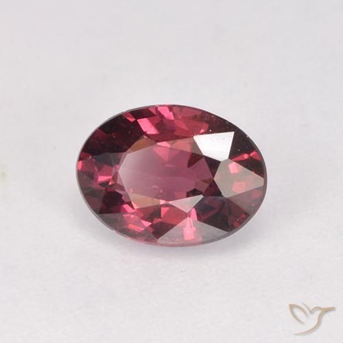 Granato rodolite Rosso purpureo naturale da 1.07 ct, Ovale, VS