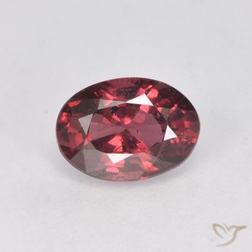 1.09ct Naturale Rosso lampone Granato rodolite, Ovale, VS