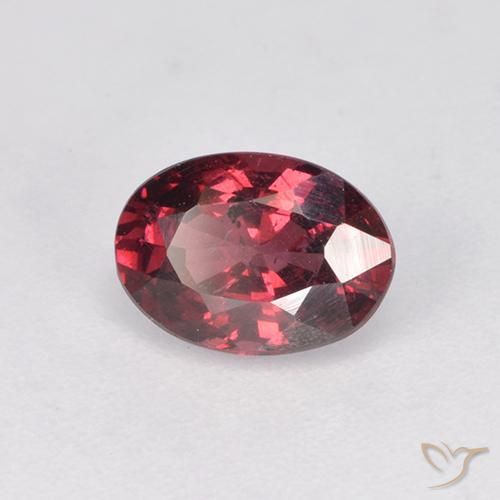 Granato rodolite Rosso lampone naturale da 1.09 ct, Ovale, VS