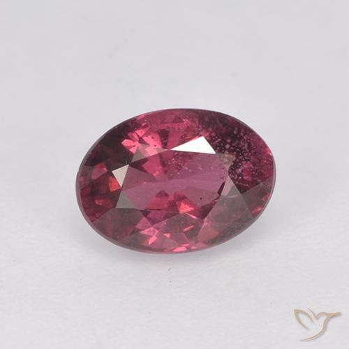 1.18ct Naturale Rosso lampone Granato rodolite, Ovale, VS