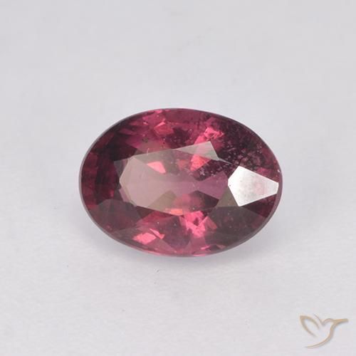 Granato rodolite Rosso lampone naturale da 1.18 ct, Ovale, VS