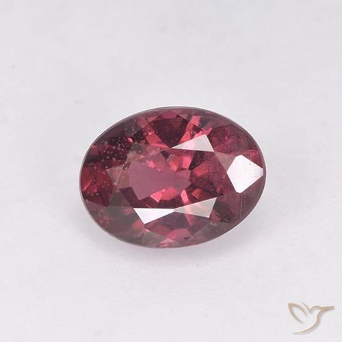 1.03ct Naturale Rosso medio Granato rodolite, Ovale, VS