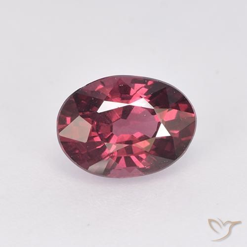 1.07ct Naturale Rosso medio-scuro Granato rodolite, Ovale, VS