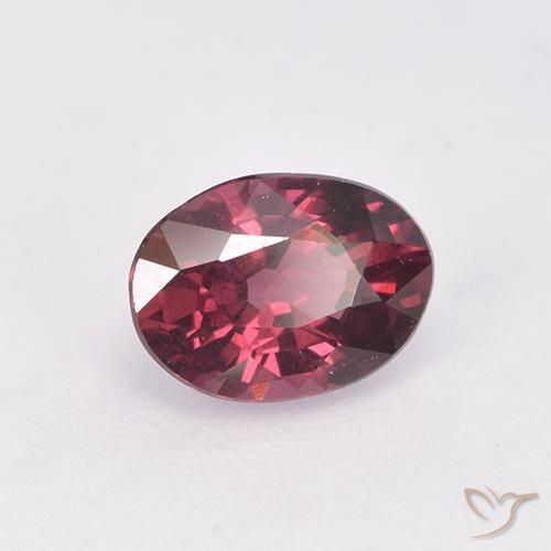 Granato rodolite Rosso medio-scuro naturale da 1.07 ct, Ovale, VS