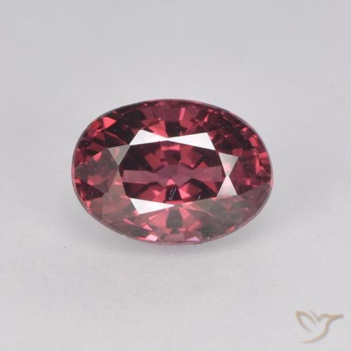 1.18ct Naturale Rosso medio-scuro Granato rodolite, Ovale, VVS-VS