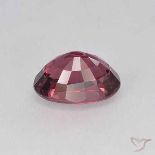 Granato rodolite Rosso medio-scuro naturale da 1.18 ct, Ovale, VVS-VS