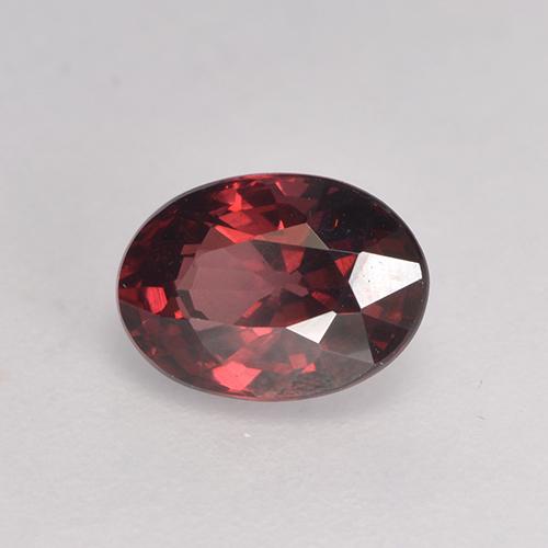 Granato Rodolite Rosso scuro naturale da 1.24 ct, Taglio ovale, VS