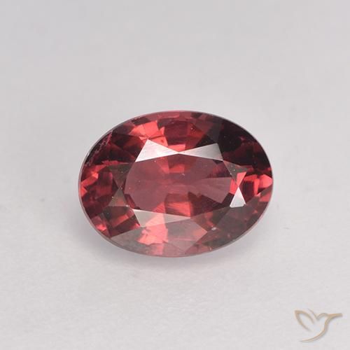 1.07ct Naturale Rosso scuro Granato rodolite, Ovale, VS