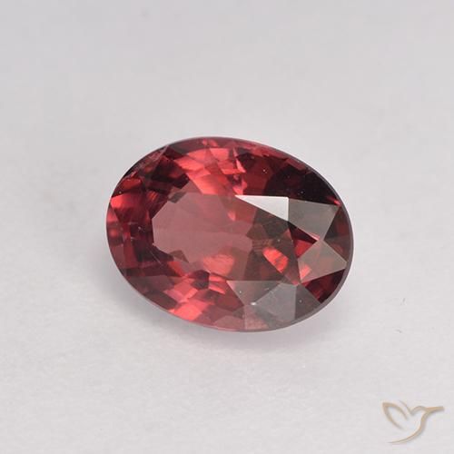 Granato rodolite Rosso scuro naturale da 1.07 ct, Ovale, VS