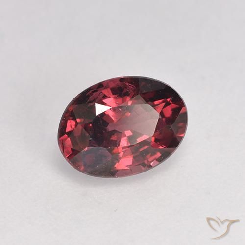 Granato rodolite Rosso medio naturale da 1.03 ct, Ovale, VS