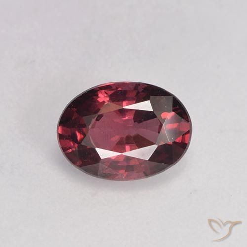 0.99ct Naturale Rosso medio-scuro Granato rodolite, Ovale, VS