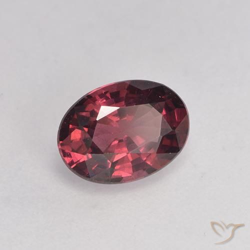 Granato rodolite Rosso medio-scuro naturale da 0.99 ct, Ovale, VS