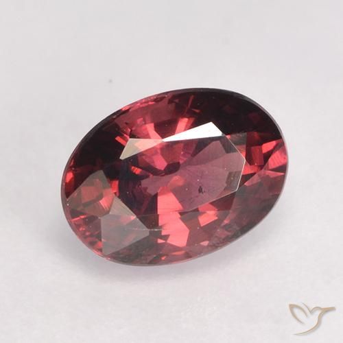 Granato rodolite Rosso scuro naturale da 1.12 ct, Ovale, VS