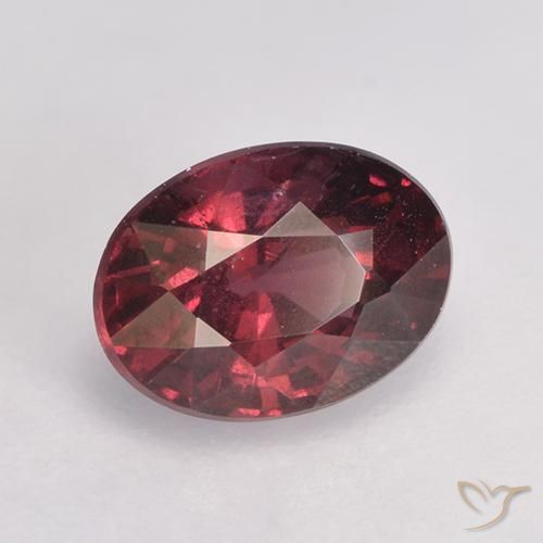 Granato rodolite Rosso medio-scuro naturale da 1.25 ct, Ovale, VS