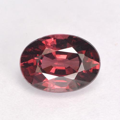 Granato Rodolite Rosso lampone naturale da 1.15 ct, Taglio ovale, VVS-VS