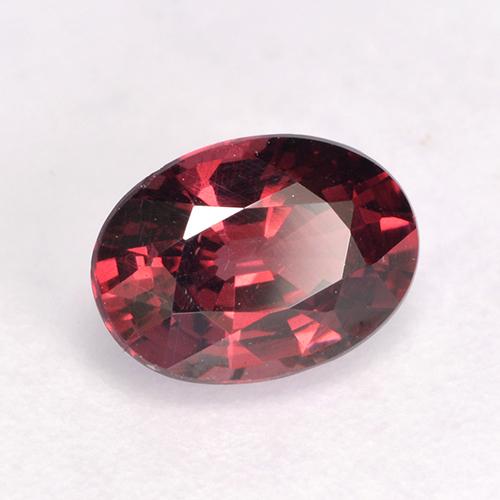 Granato Rodolite Rosso lampone naturale da 1.15 ct, Taglio ovale, VVS-VS