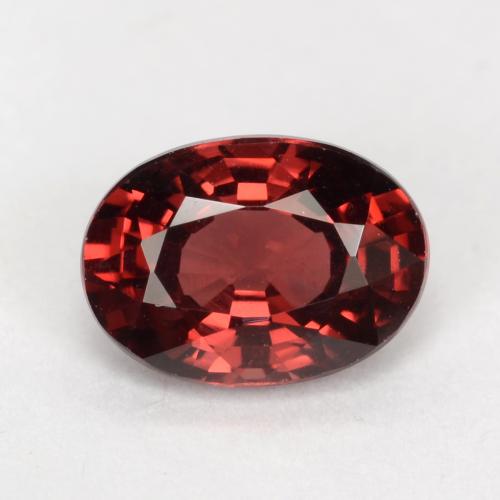 Granato Rodolite Rosso scuro naturale da 1,11 ct, Taglio ovale, VVS-VS