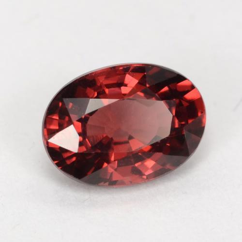Granato Rodolite Rosso scuro naturale da 1,11 ct, Taglio ovale, VVS-VS