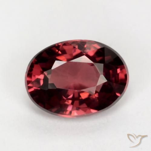 1.07ct Naturale Rosso scuro Granato rodolite, Ovale, VVS-VS
