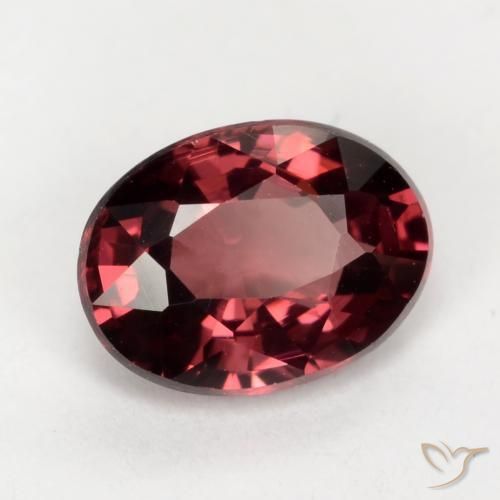 Granato rodolite Rosso scuro naturale da 1.07 ct, Ovale, VVS-VS
