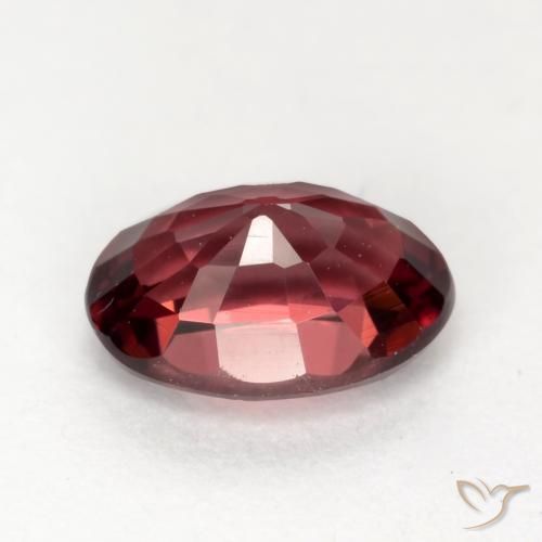 Granato rodolite Rosso scuro naturale da 1.07 ct, Ovale, VVS-VS