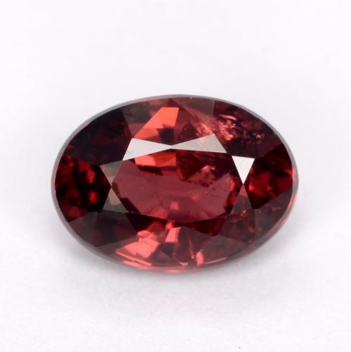 Granato Rodolite Rosso scuro naturale da 1.09 ct, Taglio ovale, VS