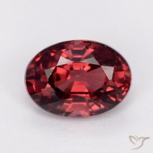 1.15ct Naturale Rosso scuro Granato rodolite, Ovale, VS