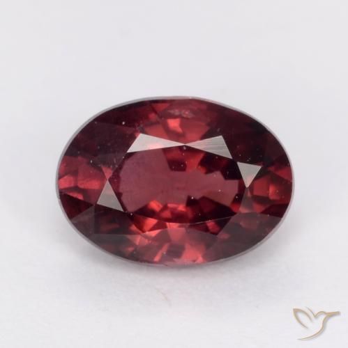 1.03ct Naturale Rosso medio Granato rodolite, Ovale, VS