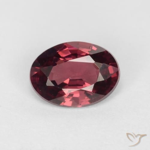 0.97ct Naturale Rosso medio Granato rodolite, Ovale, VVS-VS