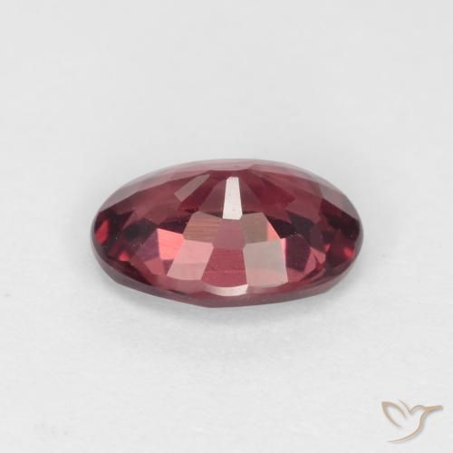 Granato rodolite Rosso medio naturale da 0.97 ct, Ovale, VVS-VS
