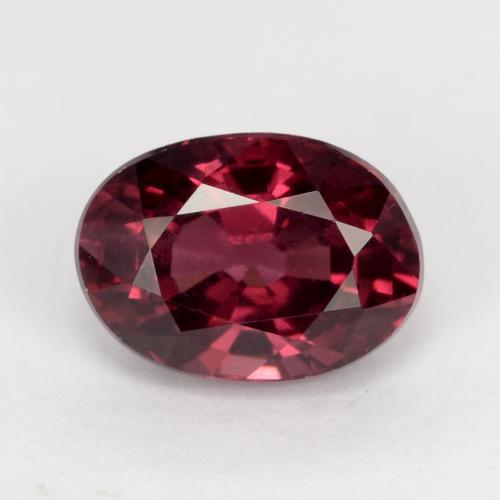 Granato Rodolite Rosso lampone naturale da 1.27 ct, Taglio ovale, VS