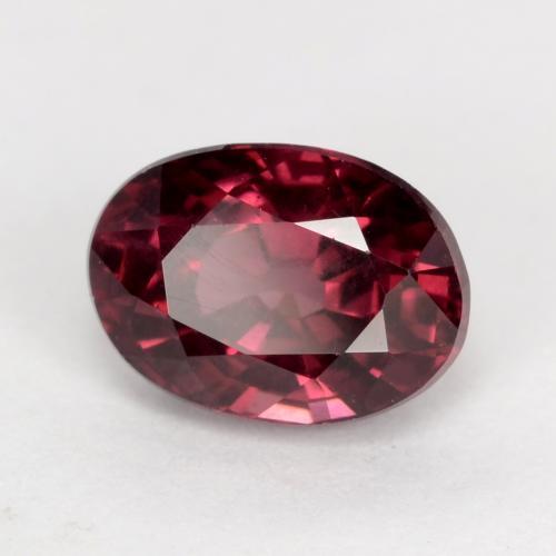 Granato Rodolite Rosso lampone naturale da 1.27 ct, Taglio ovale, VS