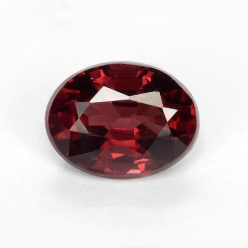 Granato rodolite naturale rosso da 1,10 ct, taglio ovale, VS