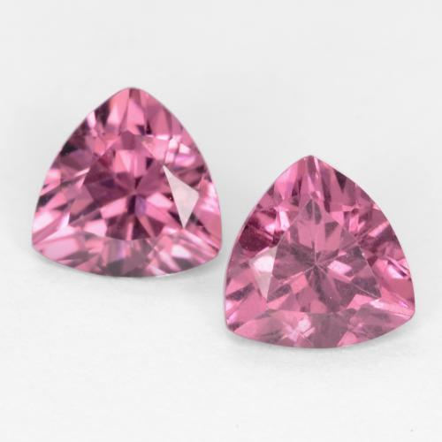 Gemme di Granato Rodolite Rosa violetto naturale da 1.09 ct, Taglio trillion, VS