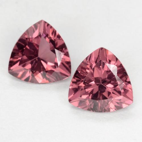 Granato rodolite naturale rosso da 1,09 ct, trillion, VS