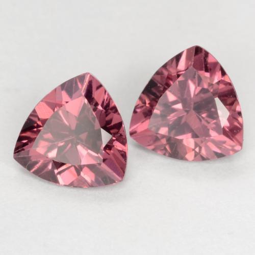 Granato rodolite naturale rosso da 1,09 ct, trillion, VS