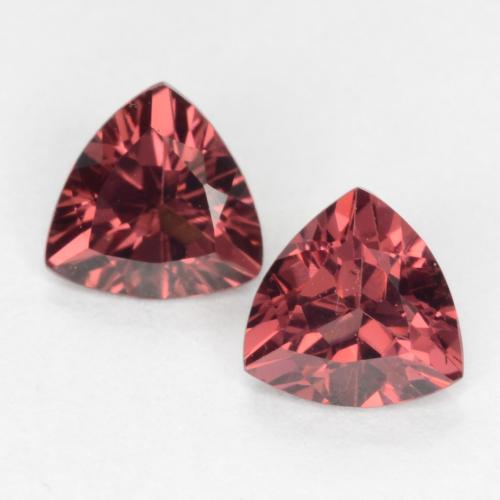 Granato rodolite naturale rosso da 0,99 ct, trillion, VS