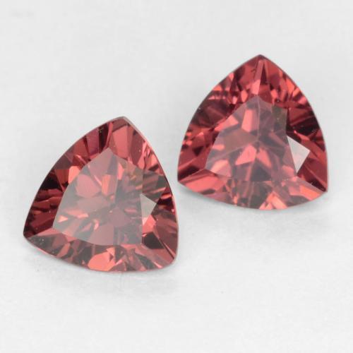 Granato rodolite naturale rosso da 0,99 ct, trillion, VS
