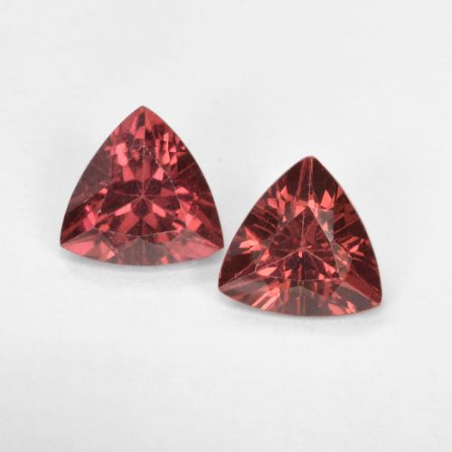 Granato rodolite naturale rosso da 1,02 ct, trillion, VS