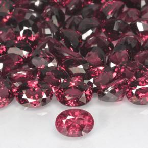 Granato rodolite rosso scuro naturale da 1,24 ct, taglio ovale, VVS-VS