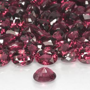Granato rodolite rosso scuro naturale da 1,24 ct, taglio ovale, VVS-VS