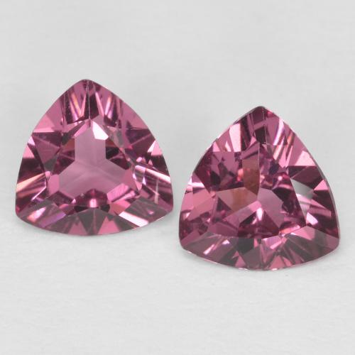 Granato rodolite naturale porpora da 0,86 ct, trillion, VVS-VS