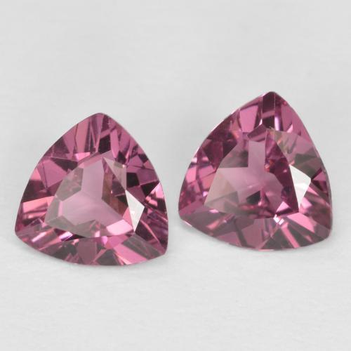Granato rodolite naturale porpora da 0,86 ct, trillion, VVS-VS