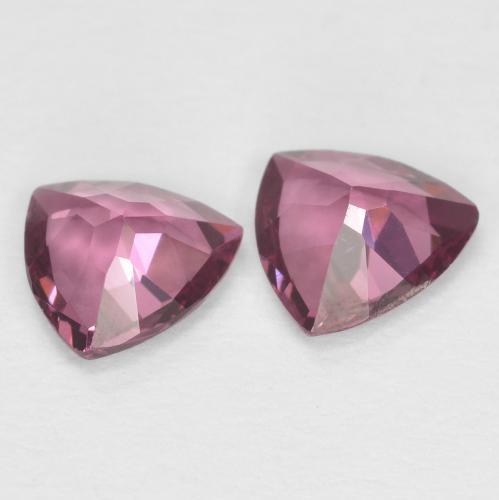 Granato rodolite naturale porpora da 0,86 ct, trillion, VVS-VS