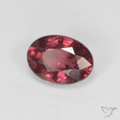 Granato rodolite Rosso scuro naturale da 1.04 ct, Ovale, VS