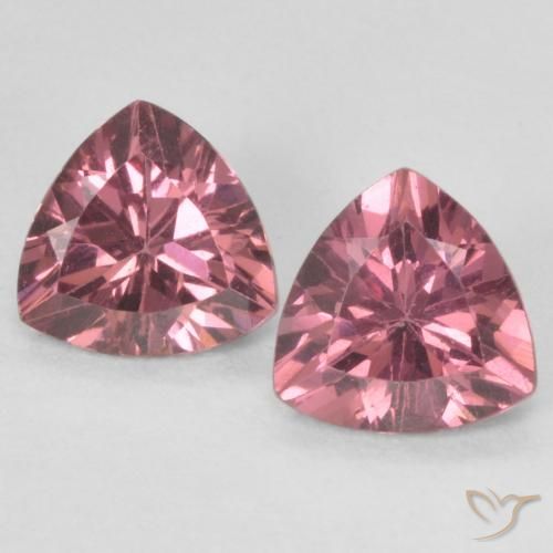 1.06ctw Naturale Light Merlot Red Granato rodolite, Taglio trillion, VVS-VS