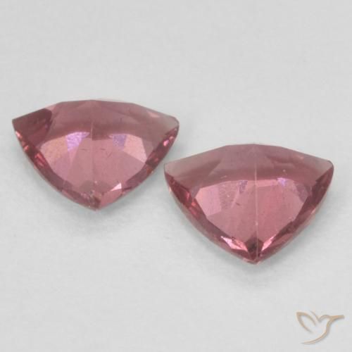 Gemme di Granato rodolite Rosso medio naturale da 0.83 ct, Taglio trillion, VVS-VS