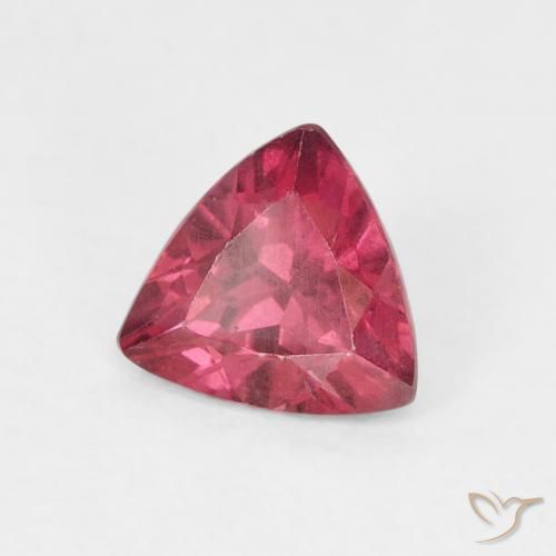 Granato rodolite Rosso medio naturale da 0.60 ct, Taglio trillion, VS
