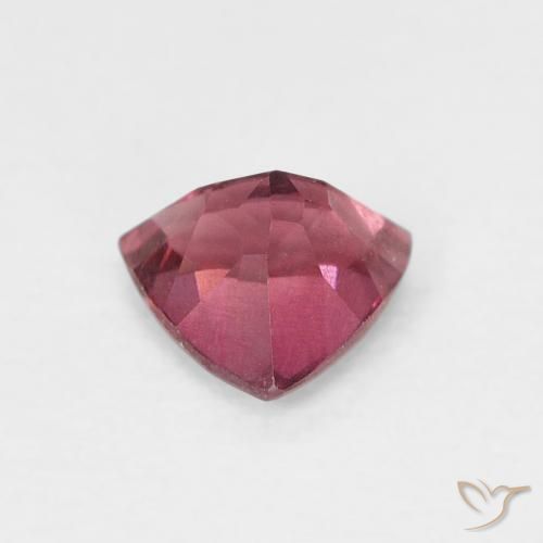 Granato rodolite Rosso medio naturale da 0.60 ct, Taglio trillion, VS