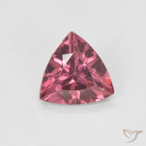 0.53ct Naturale Rosso lampone Granato rodolite, Taglio trillion, VS, Photo A